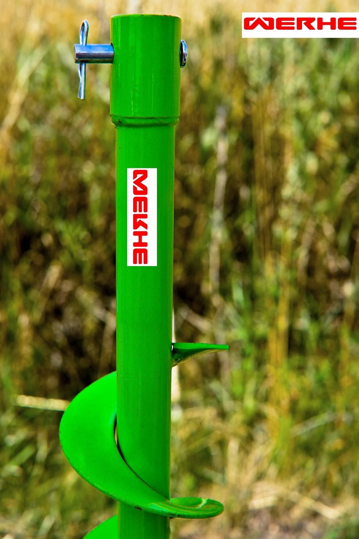 WERHE® Profi Bohrer VollStahl, Erdbohrer für bohrmaschine 60 mm extrem robust - Pfahlbohrer Brunnenbohrer präzise Bohrspitze. - Image 8